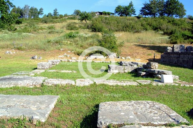 The Temple of Aphrodite at Dodona, Greece. Creator: Samuel Magal.