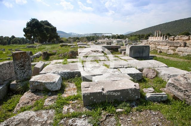 The Temple of Artemis at Epidauros, Greece. Creator: Samuel Magal.