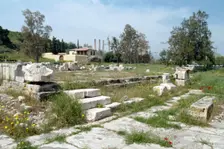 The Temple of Artemis Propylaea at Eleusis, Greece. Creator: Samuel Magal
