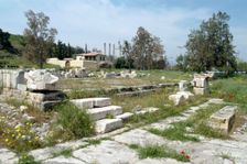 The Temple of Artemis Propylaea at Eleusis, Greece. Creator: Samuel Magal