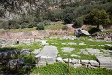 The Temple of Athena at Delphi, Greece. Creator: Samuel Magal