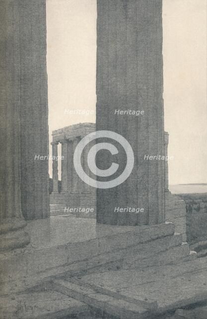 'The Temple of Athene Nike at Athens', 1913. Artist: Jules Guerin.