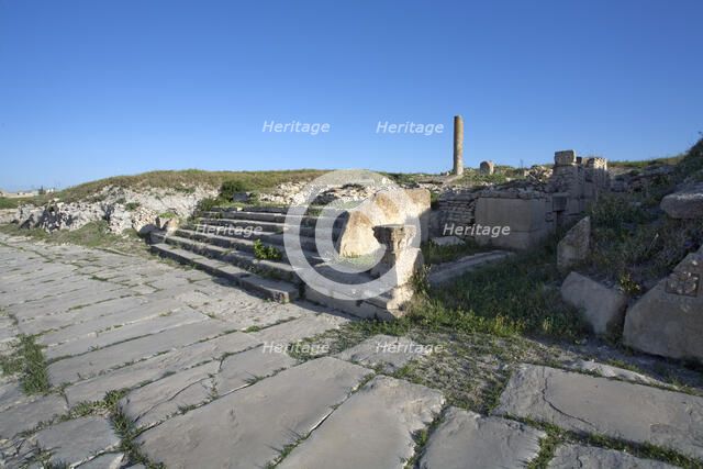 The Temple of Bacchus at Mactaris, Tunisia. Artist: Samuel Magal