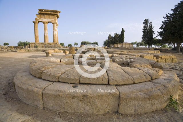 The Temple of Castor and Pollux, Agrigento, Sicily, Italy. Artist: Samuel Magal