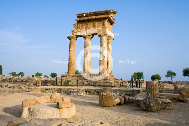 The Temple of Castor and Pollux, Agrigento, Sicily, Italy. Creator: Samuel Magal.
