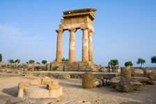 The Temple of Castor and Pollux, Agrigento, Sicily, Italy. Creator: Samuel Magal