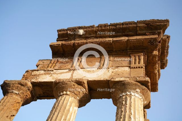 The Temple of Castor and Pollux, Agrigento, Sicily, Italy. Creator: Samuel Magal.