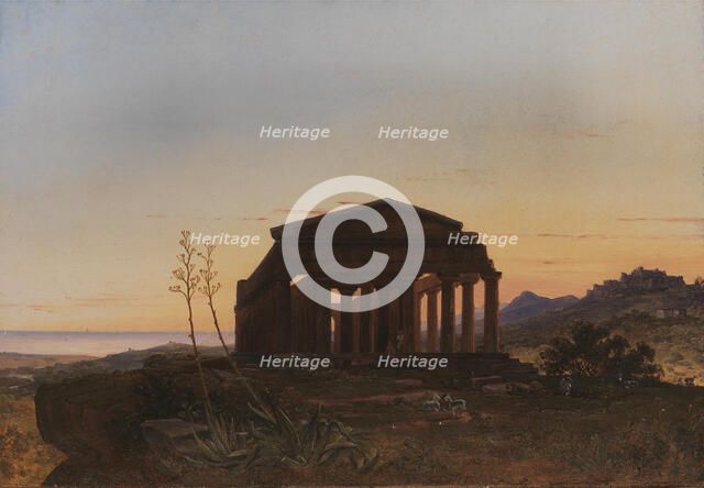The Temple of Concordia by Girgenti, 1819-1822. Creator: Franz Ludwig Catel.