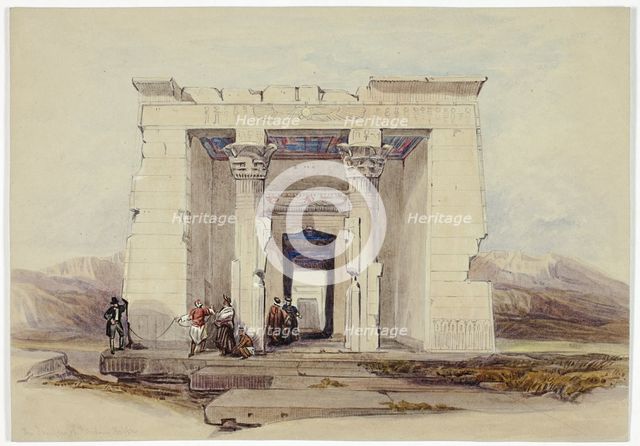 The Temple of Dendour, Nubia (Dendorack, Upper Egypt), 1840/50. Creator: Possibly after David Roberts.
