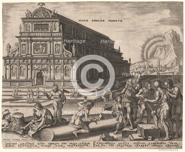 The Temple of Diana at Ephesus (from the series The Eighth Wonders of the World) After Maarten van Heemskerck, 1572. Artist: Galle, Philipp (1537-1612)