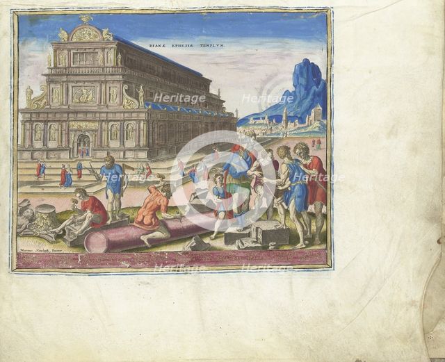 The Temple of Diana at Ephesus (from the series The Eighth Wonders of the World), 1572. Artist: Galle, Philipp (Philips) (1537-1612)