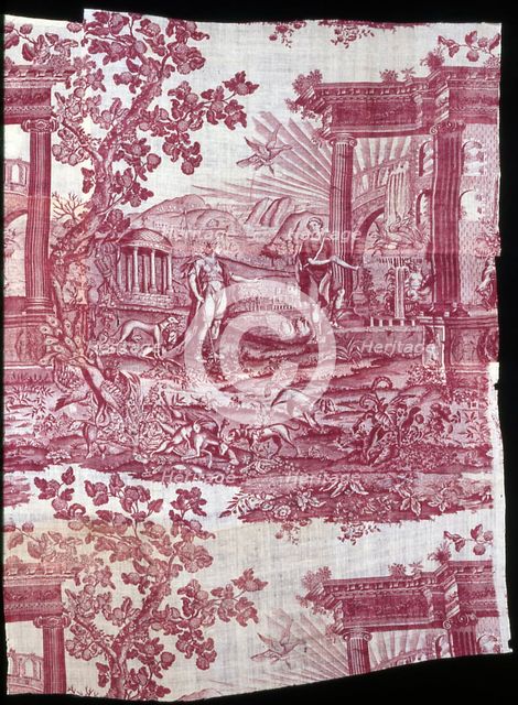 The Temple of Diana (Furnishing Fabric), Middlesex, 1775/85. Creator: Bromley Hall.