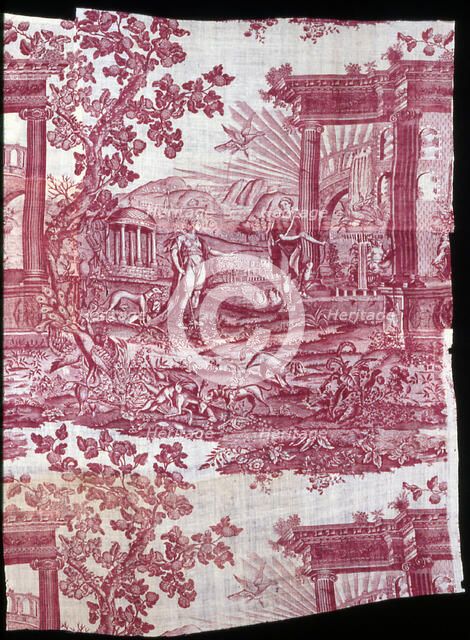 The Temple of Diana (Furnishing Fabric), Middlesex, 1775/85. Creator: Bromley Hall.