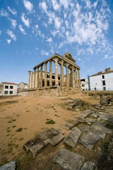 The Temple of Diana in Merida, Spain, 2007. Creator: Samuel Magal