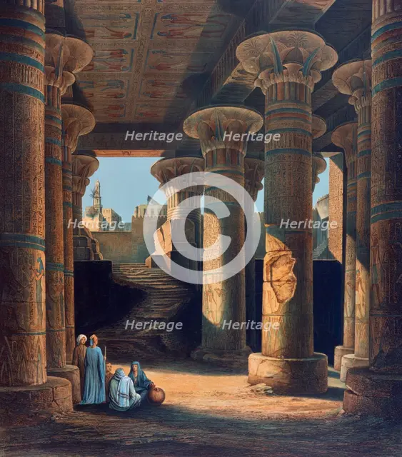 'The Temple of Esneh', 19th century. Artist: E Weidenbach