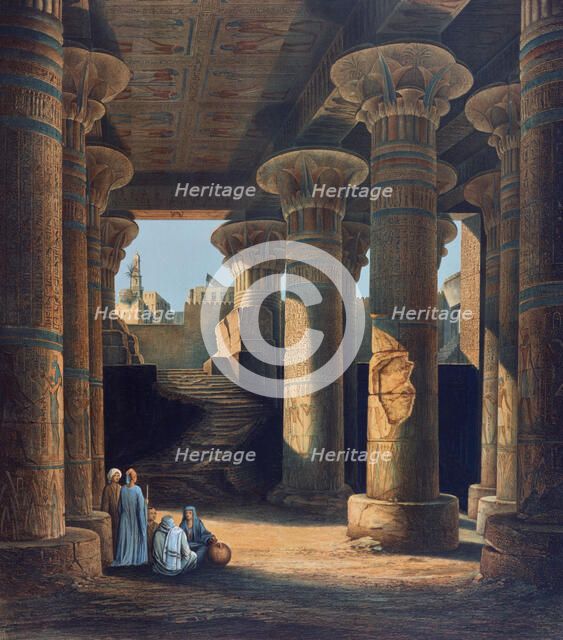 'The Temple of Esneh', 19th century. Artist: E Weidenbach