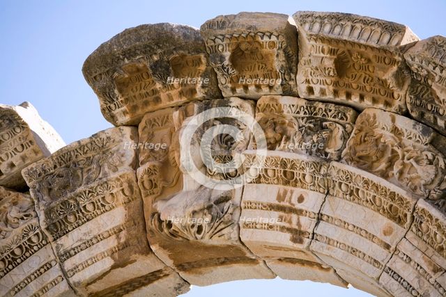 The Temple of Hadrian, Ephesus, Turkey. Creator: Samuel Magal.