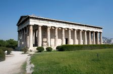 The Temple of Hephaistos in the Greek Agora in Athens, Greece. Creator: Samuel Magal