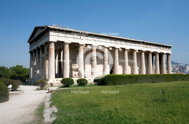 The Temple of Hephaistos in the Greek Agora in Athens, Greece. Creator: Samuel Magal.