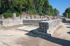 The Temple of Hera at Olympia, Greece. Creator: Samuel Magal