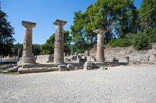 The Temple of Hera at Olympia, Greece. Creator: Samuel Magal