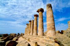 The Temple of Heracles, Agrigento, Sicily, Italy. Creator: Samuel Magal