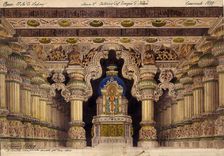 The temple of Indra, Lahore. Stage design for the opera Le roi de Lahore..., 1899. Creator: Ferrario, Carlo (1833-1907)
