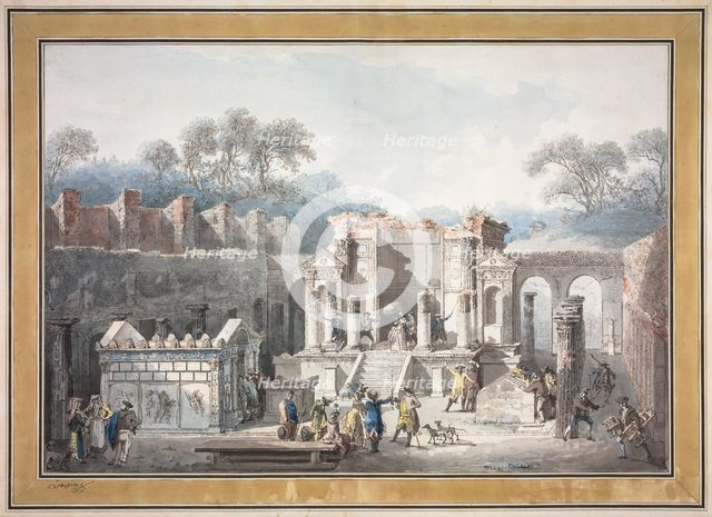 The Temple of Isis at Pompeii, 1788. Creator: Francesco Piranesi (Italian, 1758-1810); Louis Jean Desprez (French, 1743-1804).