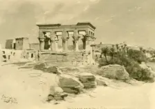 The Temple of Isis and Kiosk of Trajan on the Island of Philae, Egypt, 1898. Creator: Christian Wilhelm Allers