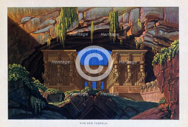 The temple of Isis and Osiris from The Magic Flute, 1816. Artist: Karl Friedrich Schinkel