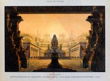 The temple of Isis and Osiris, The Magic Flute, 1816. Artist: Karl Friedrich Schinkel