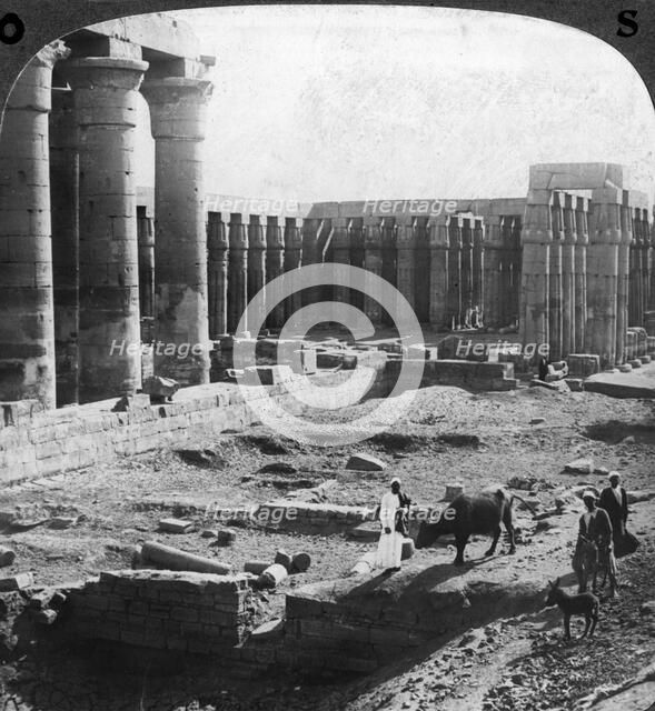 The Temple of Luxor, Thebes, Egypt, c1900.Artist: Underwood & Underwood