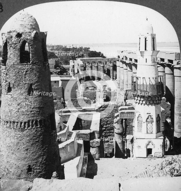 The Temple of Luxor, Egypt, 1905.Artist: Underwood & Underwood