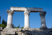 The Temple of Octavia (Temple E) at Corinth, Greece. Creator: Samuel Magal