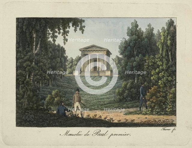 The Temple of Paul I (or the Mausoleum of Paul I) in the Park of Pavlovsk, 1810s. Creator: Thurner (active first quarter of the 19th century).