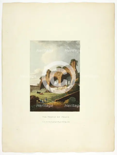 The Temple of Peace, plate nine from the Ruins of Rome, published March 1, 1796. Creator: Matthew Dubourg.