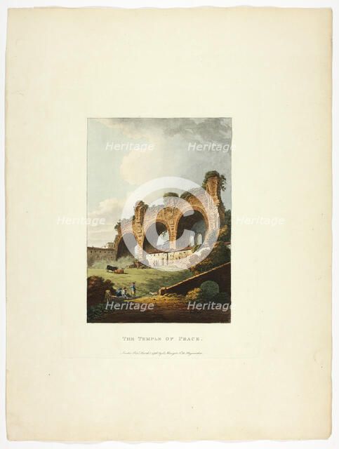The Temple of Peace, plate nine from the Ruins of Rome, published March 1, 1796. Creator: Matthew Dubourg.