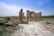 The Temple of Pietas Augusta, Dougga (Thugga), Tunisia. Creator: Samuel Magal