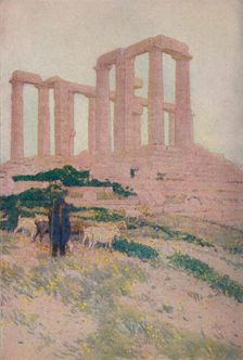 The Temple of Poseidon and Athene at Sunium 1913. Artist: Jules Guerin
