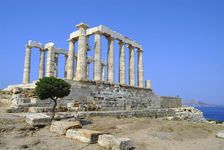 The Temple of Poseidon, Cape Sounion, Greece. Artist: Samuel Magal