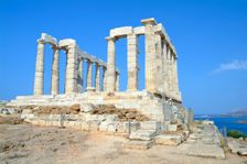 The Temple of Poseidon, Cape Sounion, Greece. Creator: Samuel Magal