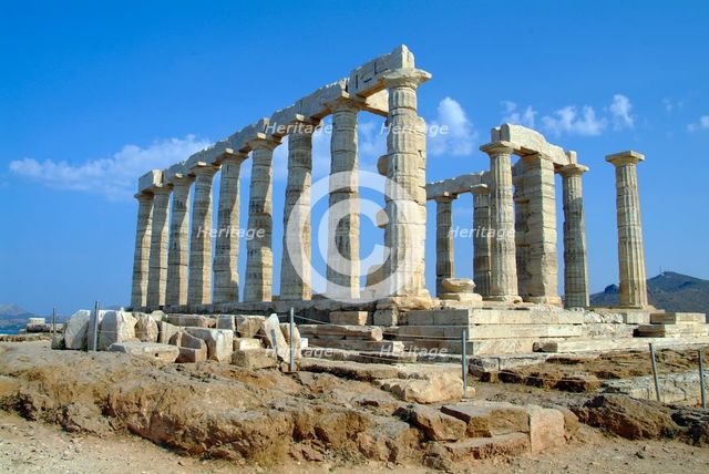 The Temple of Poseidon, Cape Sounion, Greece. Creator: Samuel Magal.