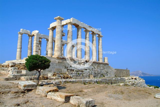 The Temple of Poseidon, Cape Sounion, Greece. Creator: Samuel Magal.