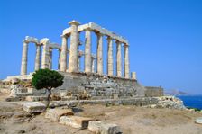The Temple of Poseidon, Cape Sounion, Greece. Creator: Samuel Magal