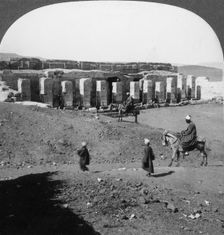 The temple of Sethos I, Abydos, Egypt 1905.Artist: Underwood & Underwood