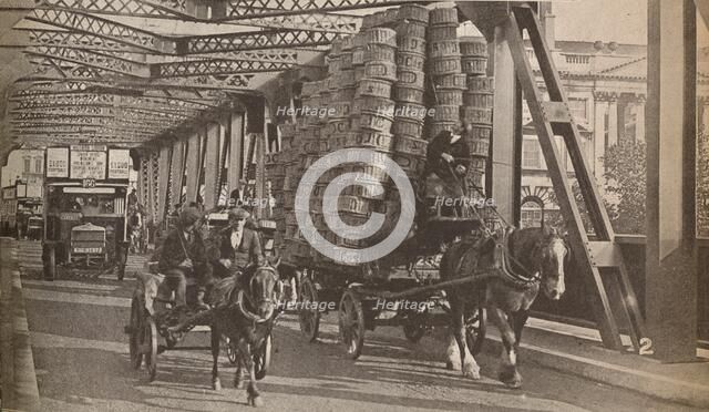 'The Temporary Bridge', c1925, (1935). Artist: Unknown.