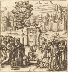 The Ten Lepers are Cleansed, probably c. 1576/1580. Creator: Leonard Gaultier