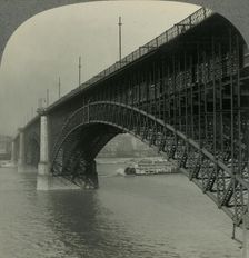 The Ten Million Dollar Ead's Bridge over the Mississippi River at St. Louis, Mo. c1930s. Creator: Unknown