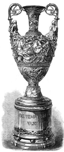 The Tennyson Vase: "Morte d'Arthur" and "Guinevere", 1868. Creator: Unknown
