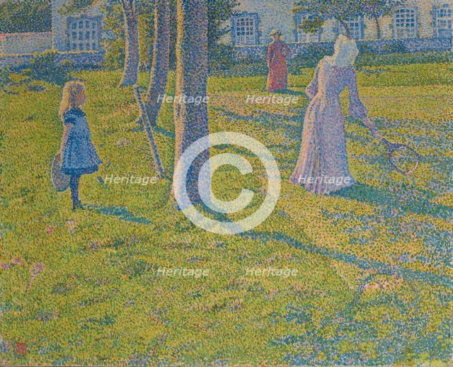 The Tennis Game, 1889. Creator: Rysselberghe, Théo van (1862-1926).